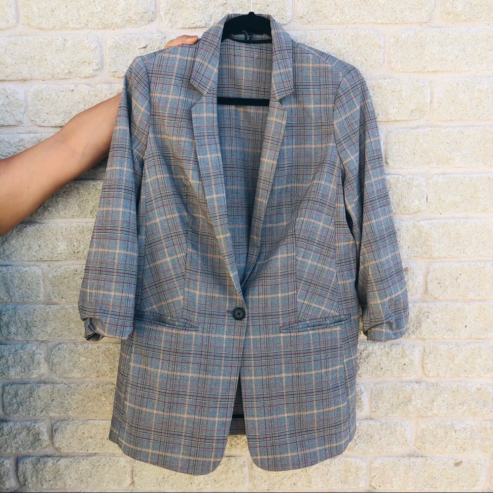 Express Plaid Blazer